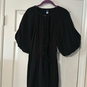 Old Navy NWT Medium Tall balloon sleeve button front short dress